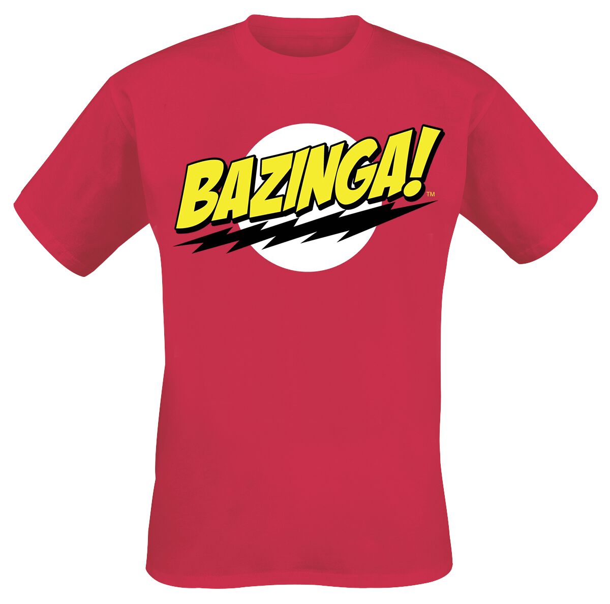 T-Shirt Manches courtes de The Big Bang Theory - Bazinga - S à 4XL - pour Homme - rouge