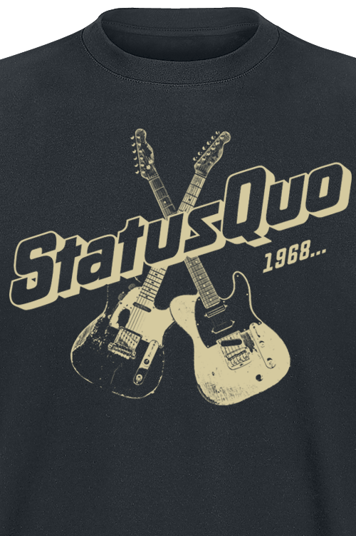 Status Quo Guitar 1968 T-Shirt schwarz
