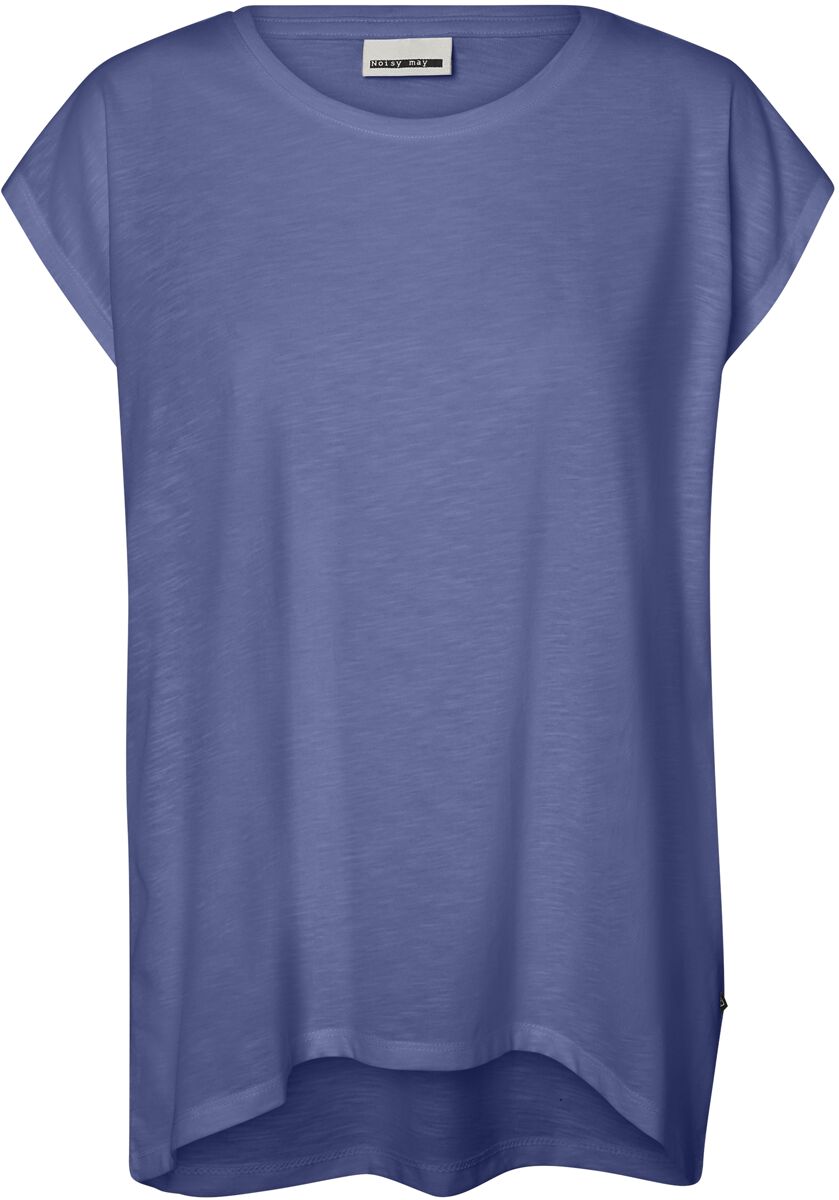 Noisy May T-Shirt - NMMathilde S/S Loose Long Top FWD NOOS - XS bis L - für Damen - Größe XS - blau
