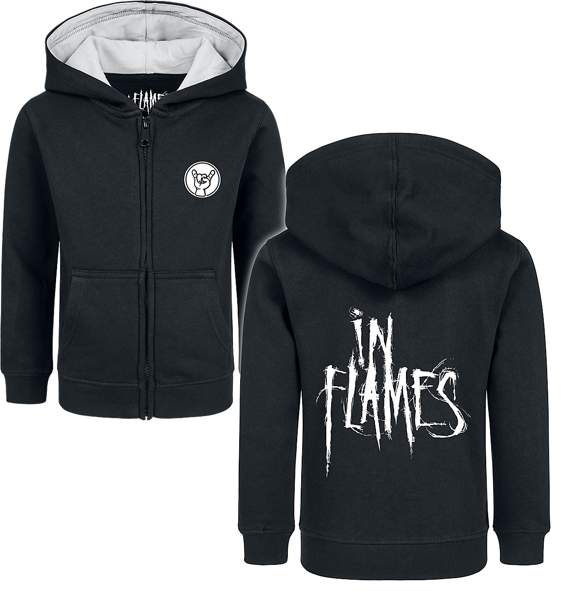 Giacche con cappuccio bambini  di In Flames - Metal-Kids - Logo - Bambini - nero