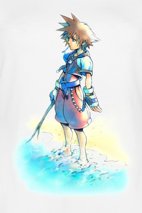 Kingdom Hearts Beach Sora T-Shirt weiß