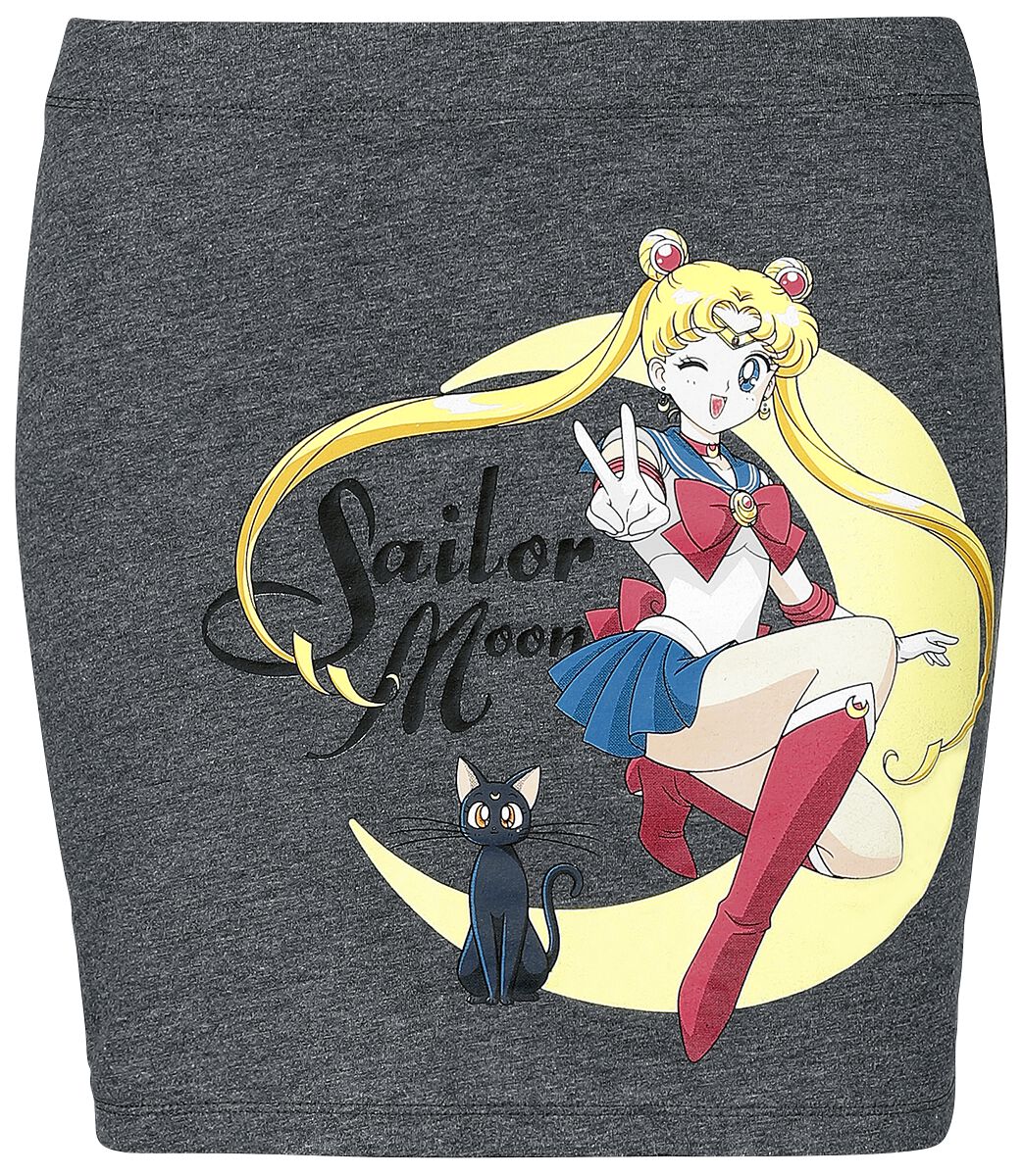 Sailor Moon - Anime Kurzer Rock - S bis L - für Damen - Größe S - grau  - EMP exklusives Merchandise!