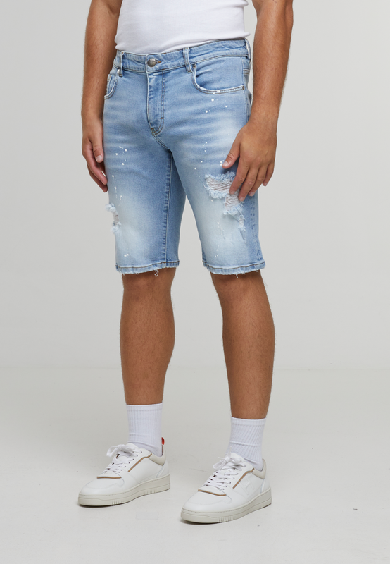 4255773734324 - VICTOR RIPPED SLIM FIT SHORTS-LIGHT BLUE Short hellblau in 30 4255773734324 - VICTOR RIPPED SLIM FIT SHORTS-LIGHT BLUE Short hellblau in 30