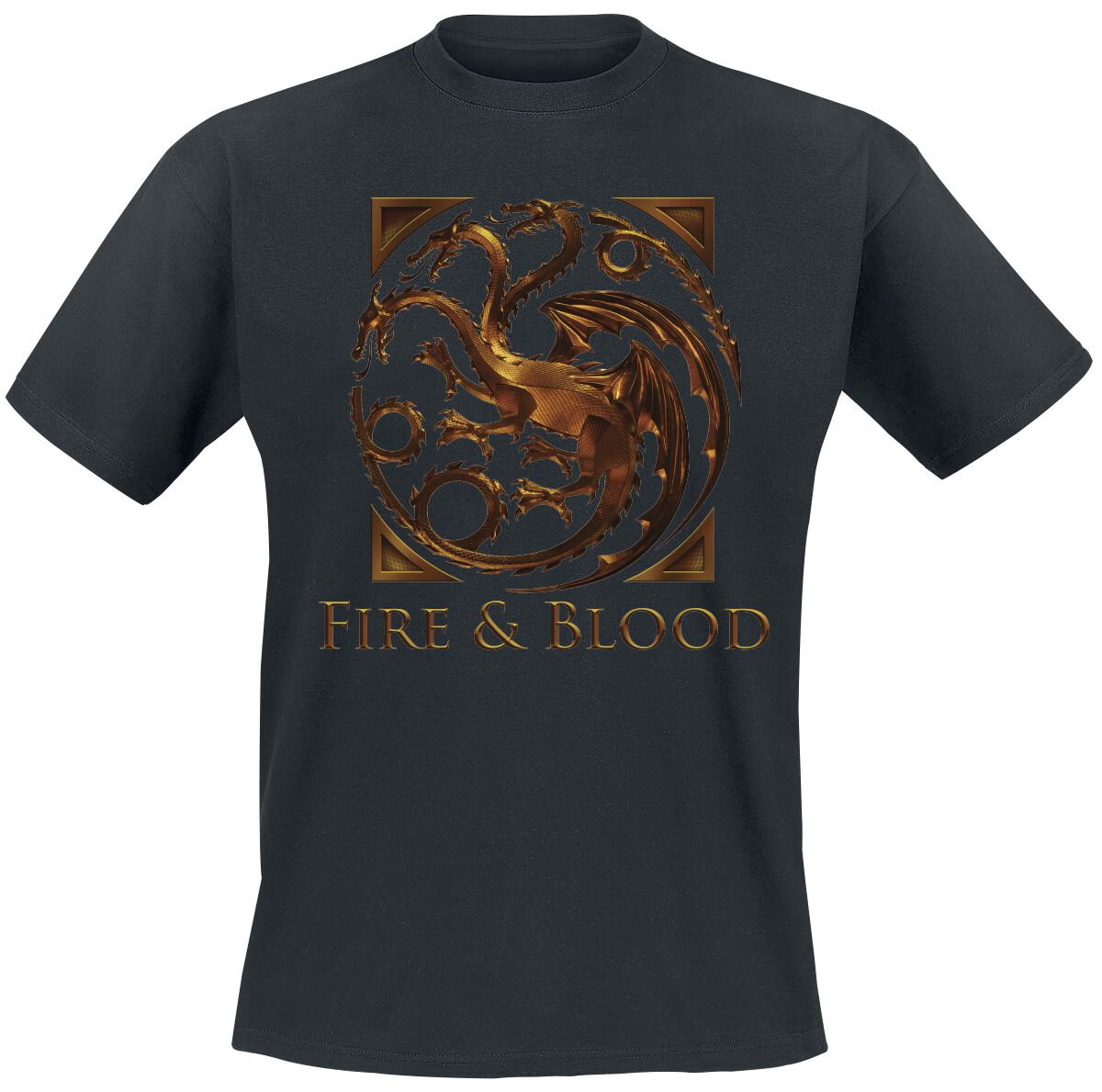 House of the Dragon Fire & Blood T-Shirt schwarz von Game Of Thrones
