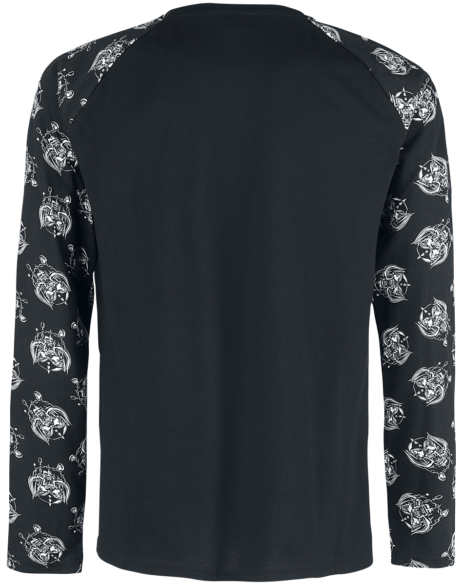 Motörhead Skull Allover Pyjama-Longsleeve schwarz