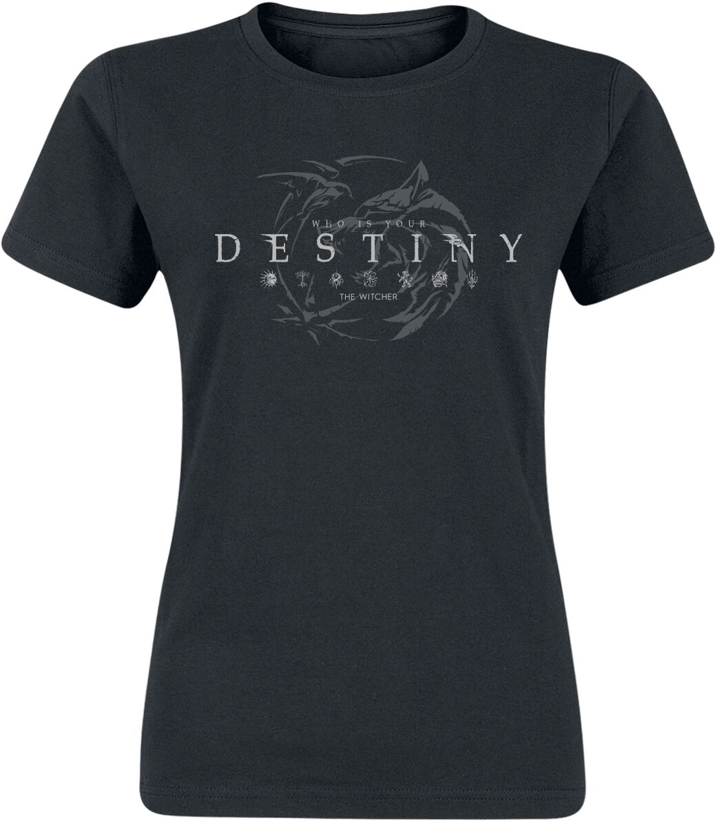 T-Shirt Manches courtes de The Witcher - Wolfs Destiny - M - pour Femme - noir