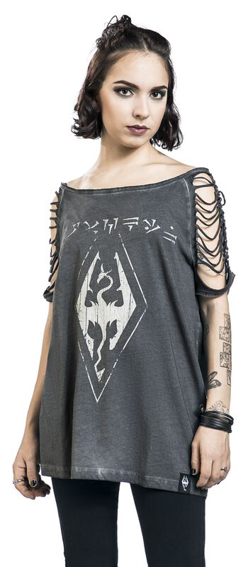 Frauen Bekleidung V - Skyrim - Dovahkiin Logo | The Elder Scrolls T-Shirt