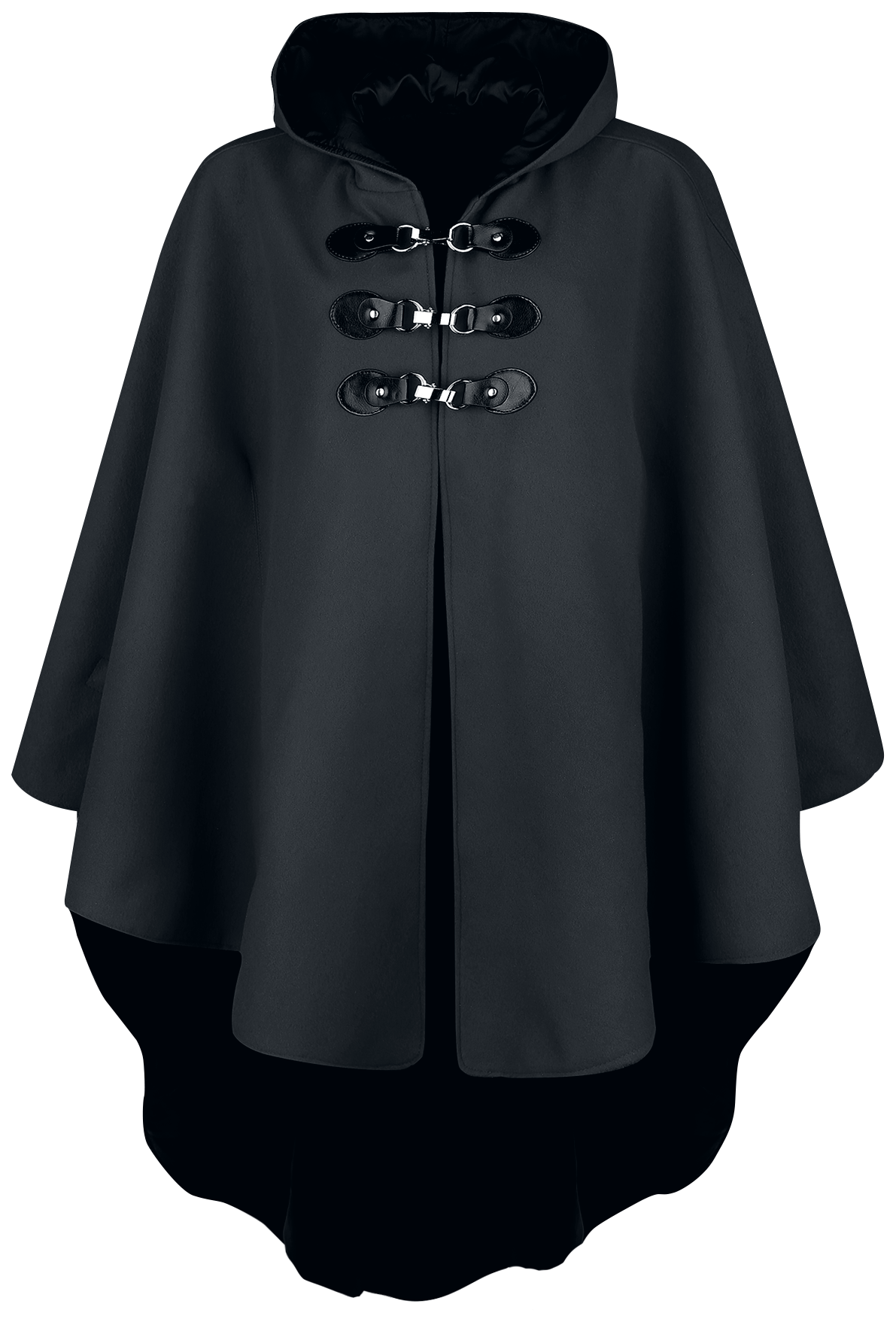Gothicana by EMP Gothic Cape - Black cape with hood - for Women - black