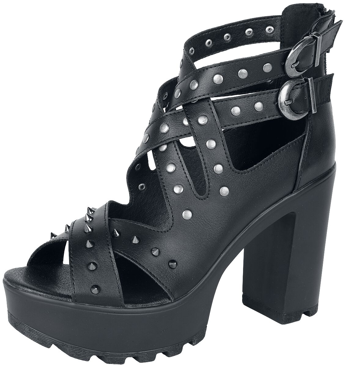 Black Premium by EMP High Heel - High Heels mit Riemen und Nieten - EU37 bis EU41 - für Damen - Größe EU41 - schwarz
