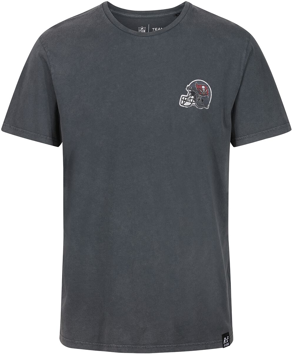 Recovered Clothing T-Shirt - NFL Buccs College Black Washed - S bis XXL - für Männer - Größe XXL - multicolor