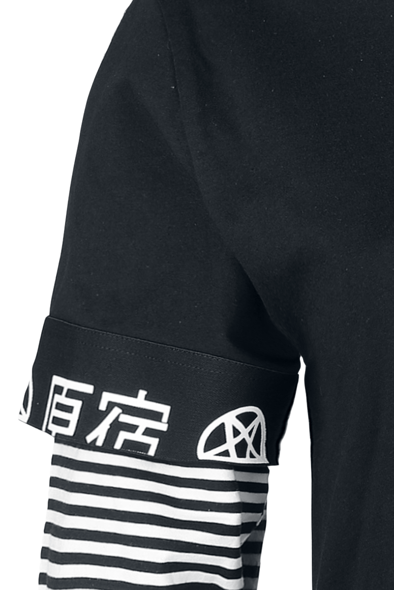 Black Blood by Gothicana Phat Kandi X Black Blood by Gothicana Longsleeve Langarmshirt schwarz