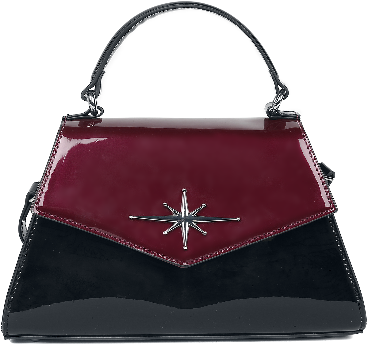 Banned Retro Dance The Night Away Handtasche bordeaux schwarz