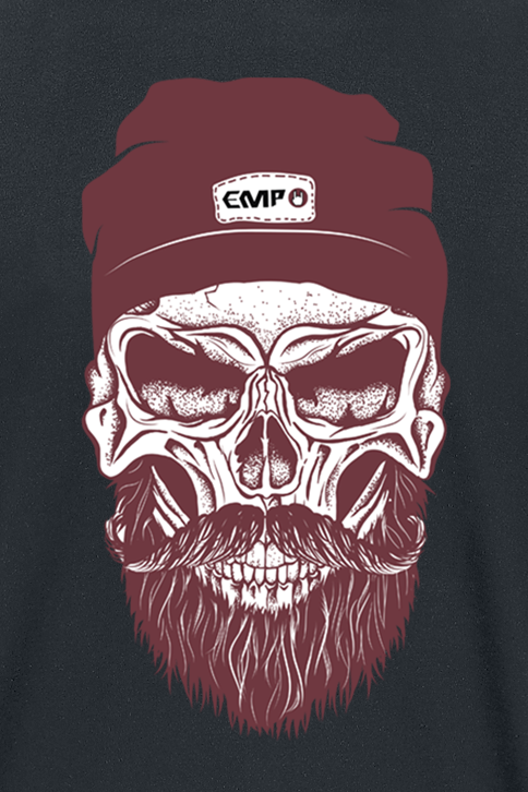 Funshirt Totenkopf T-Shirt schwarz