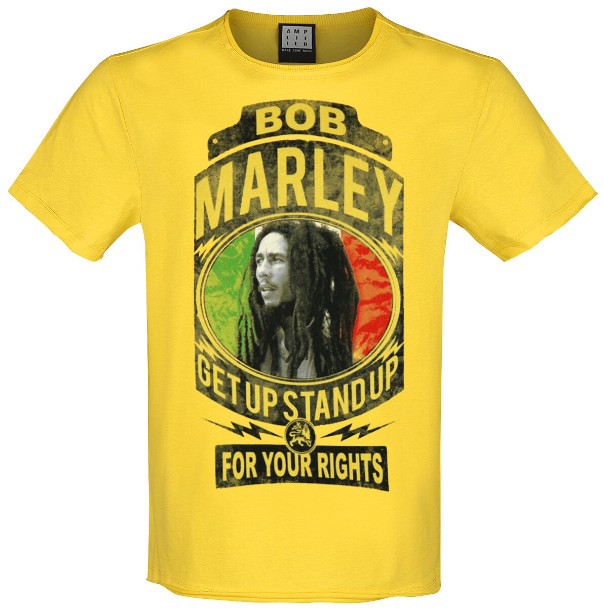 Image of Bob Marley Amplified Collection - Fight For Your Rights T-Shirt gelb