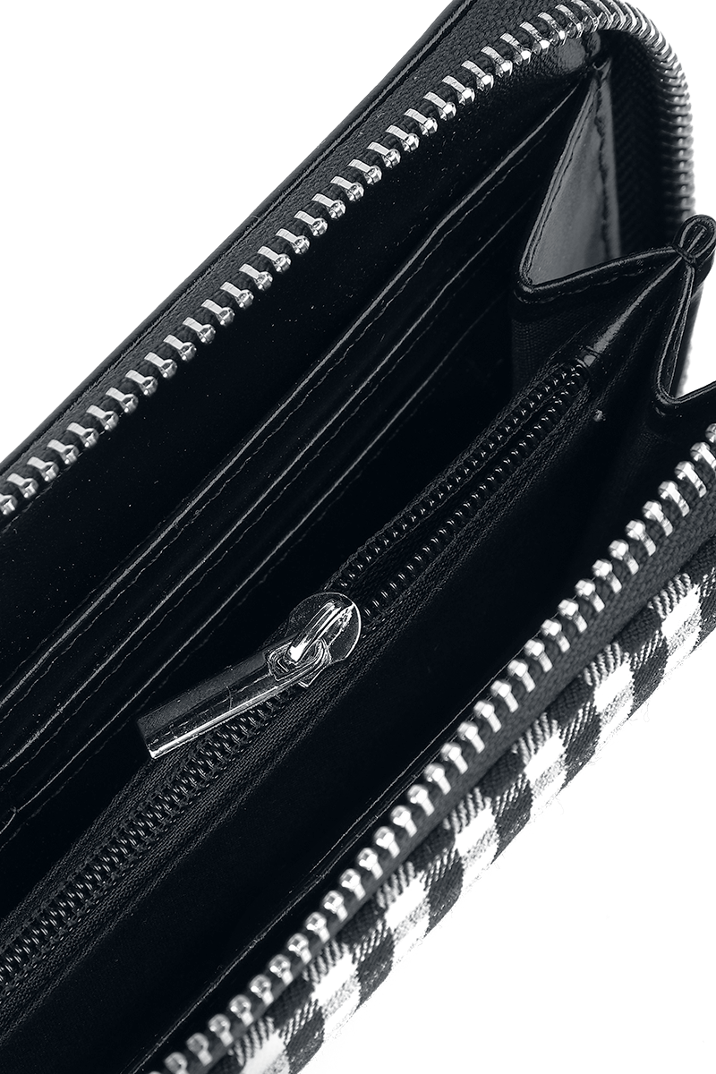 Banned Retro Rockabilly Cherry Geldbörse schwarz rot weiß