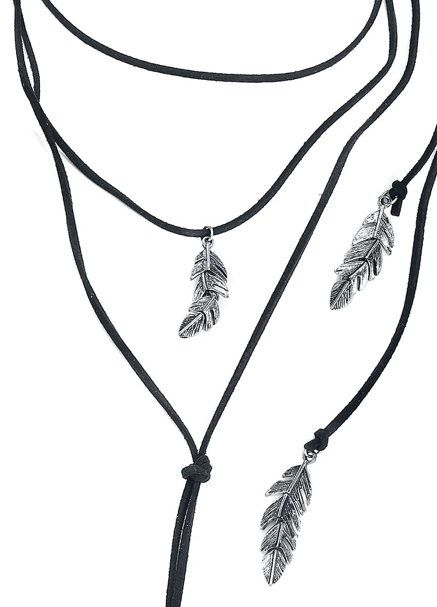 Blätterwerk Halskette schwarz  - Onlineshop EMP