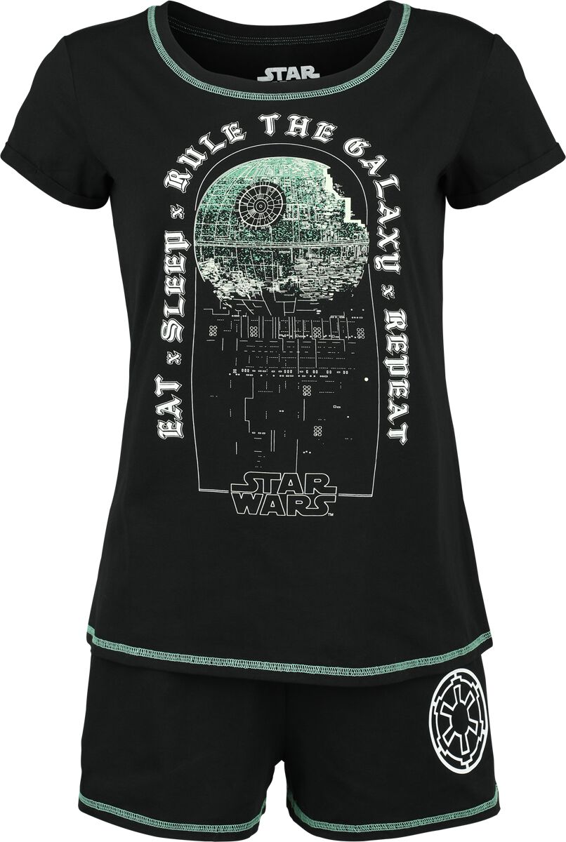 Star Wars - Disney Schlafanzug - Rule The Galaxy - S bis XXL - für Damen - Größe XL - schwarz  - EMP exklusives Merchandise!