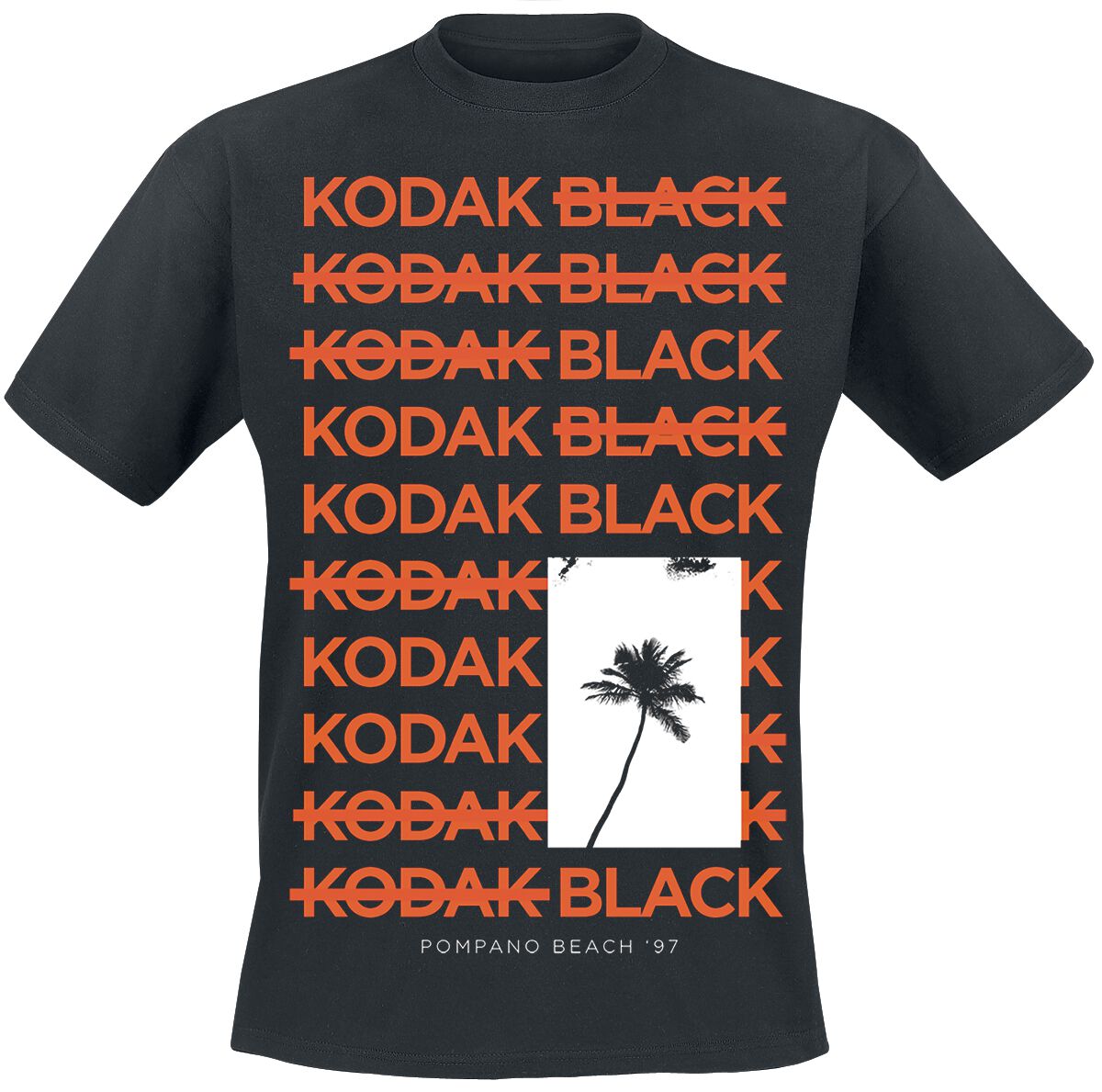 Black, Kodak Beach Repeat T-Shirt schwarz