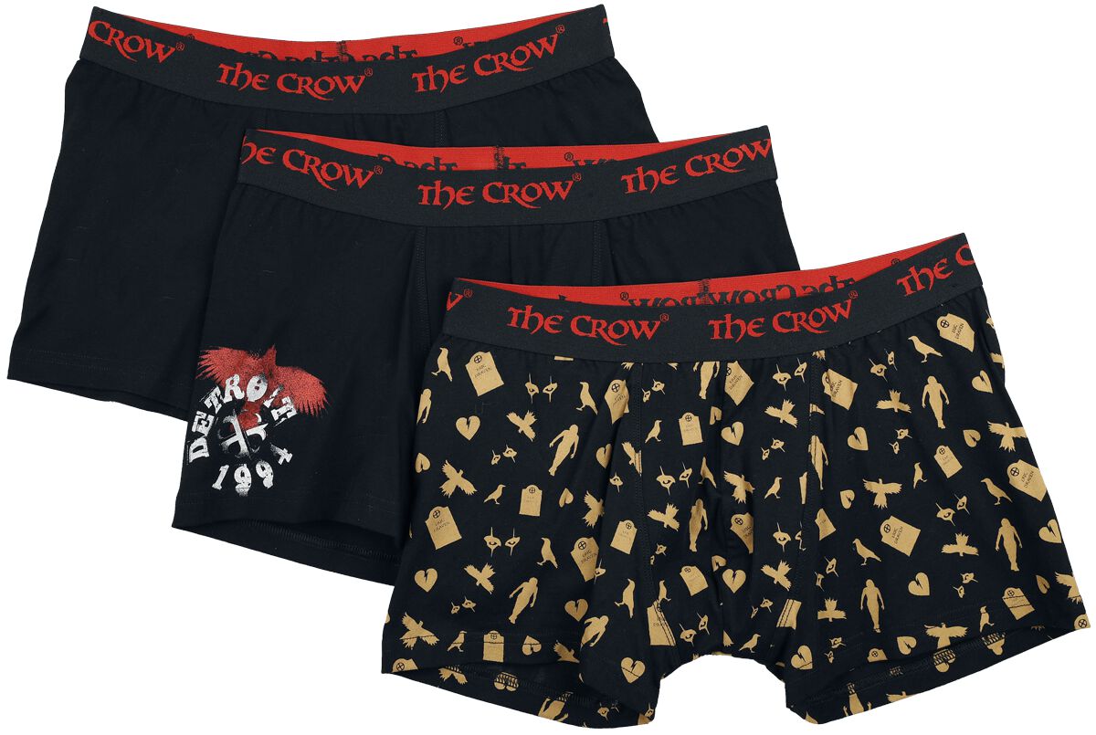 Image of Boxer Gothic di Gothicana by EMP - Gothicana X The Crow set of three pairs of boxers - S a XL - Uomo - nero