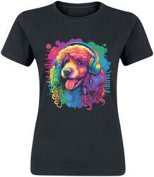 Colourful Poodle, Tierisch, T-Shirt