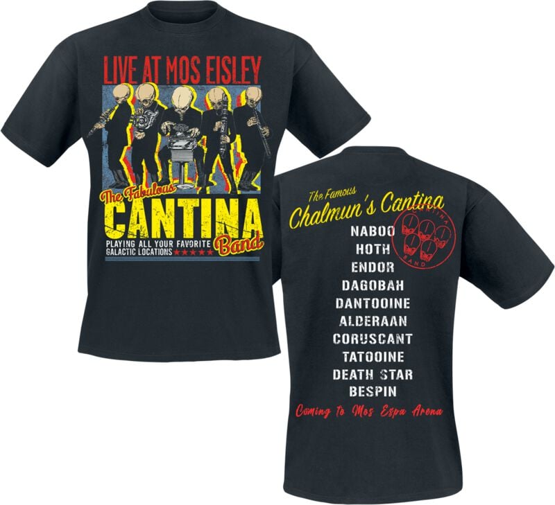 Star Wars - Disney T-shirt - Cantina Band On Tour - S 5XL - för Herr - svart