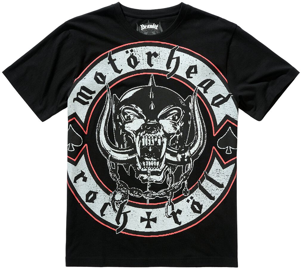 Motörhead T-Shirt - RockRöll - M bis L - für Männer - Größe L - schwarz  - Lizenziertes Merchandise!