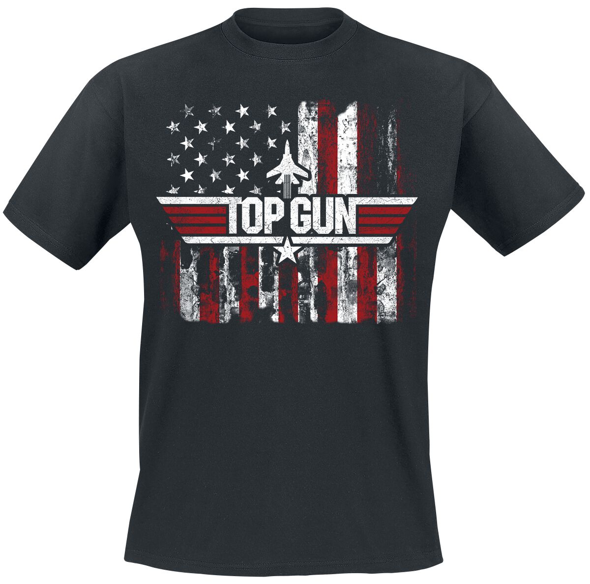 Top Gun T-Shirt - Maverick - America - M bis 5XL - für Männer - Größe XXL - schwarz  - Lizenzierter Fanartikel