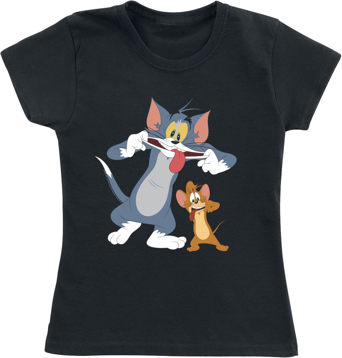 T-shirt de Tom Et Jerry - Kids - Faces - 104 à 152 - pour filles - noir