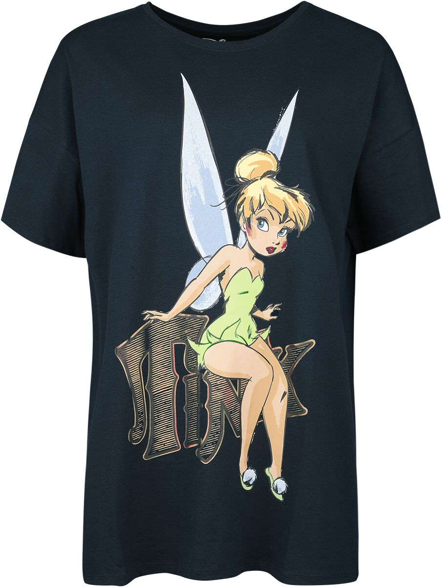 Peter Pan - Disney T-Shirt - Tink - S bis XXL - für Damen - Größe L - blau  - Lizenzierter Fanartikel