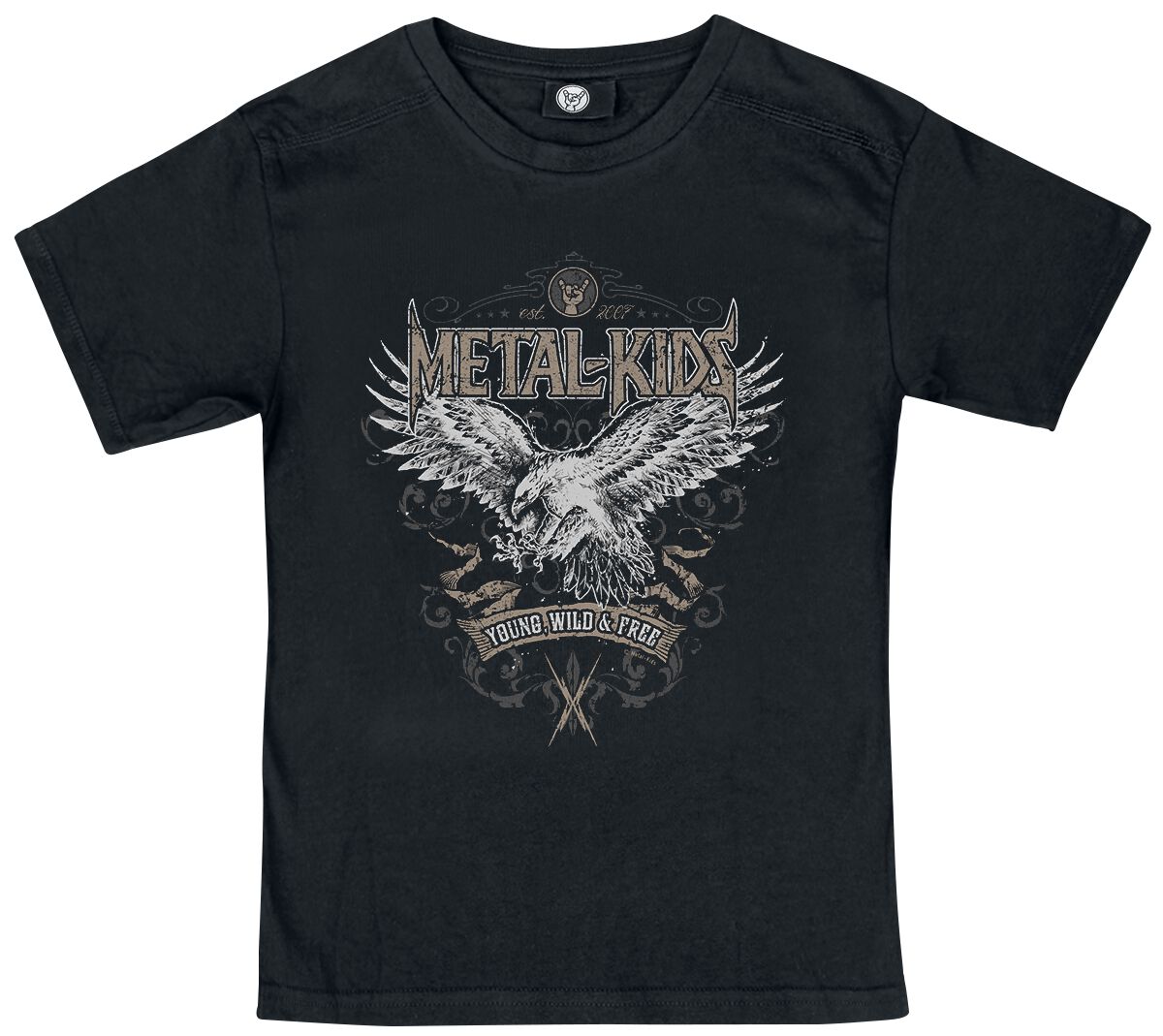 Metal Kids Young, Wild & Free T-Shirt schwarz