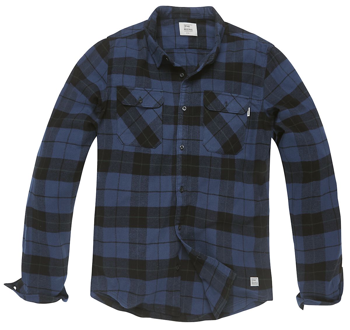 Vintage Industries Sem Flannel Shirt Flanellhemd blau Vintage Industries Sem Flannel Shirt Flanellhemd blau