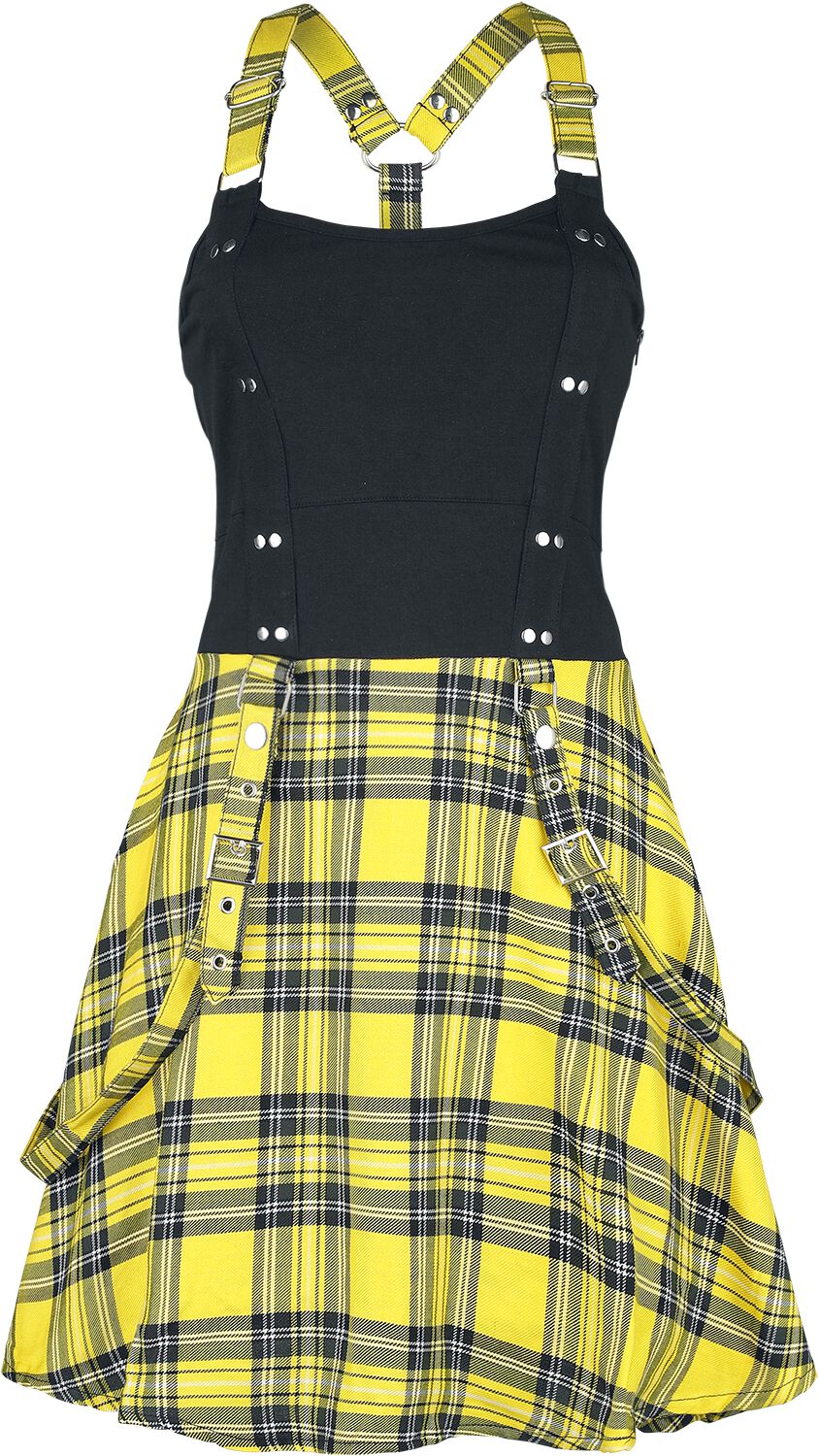 Heartless Kurzes Kleid - Incantation Dress - XS bis 4XL - für Damen - Größe L - schwarz/gelb