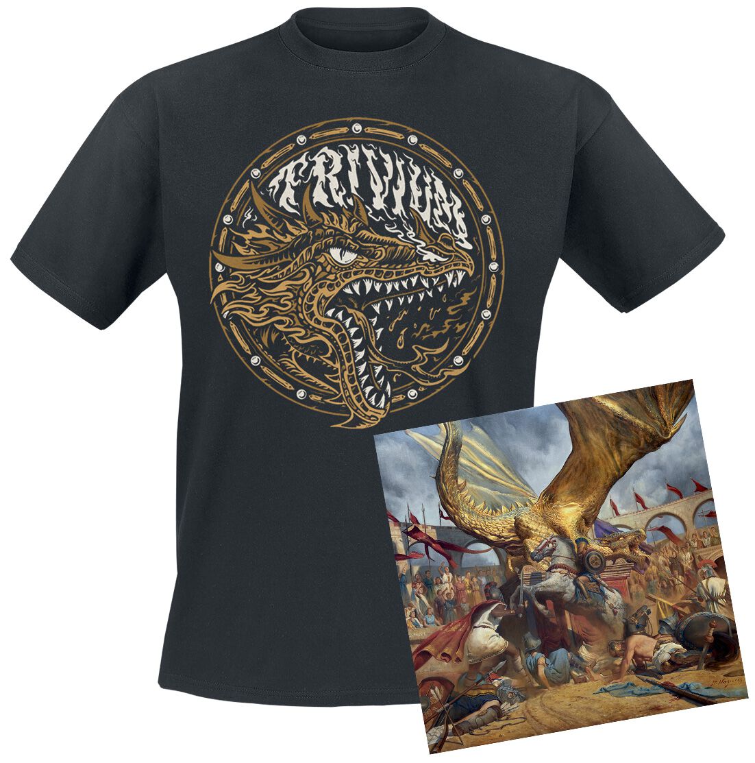 Image of Trivium In The Court Of The Dragon CD & T-Shirt Standard