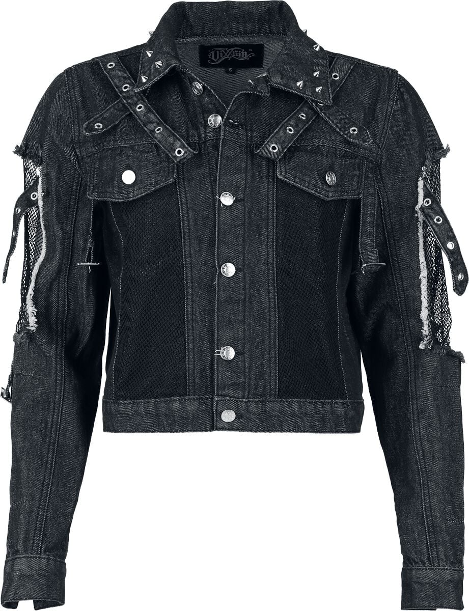 Vixxsin - Goth Dongerijakke - Tatiana Jacket Ladies - XS til 4XL - Damer - svart