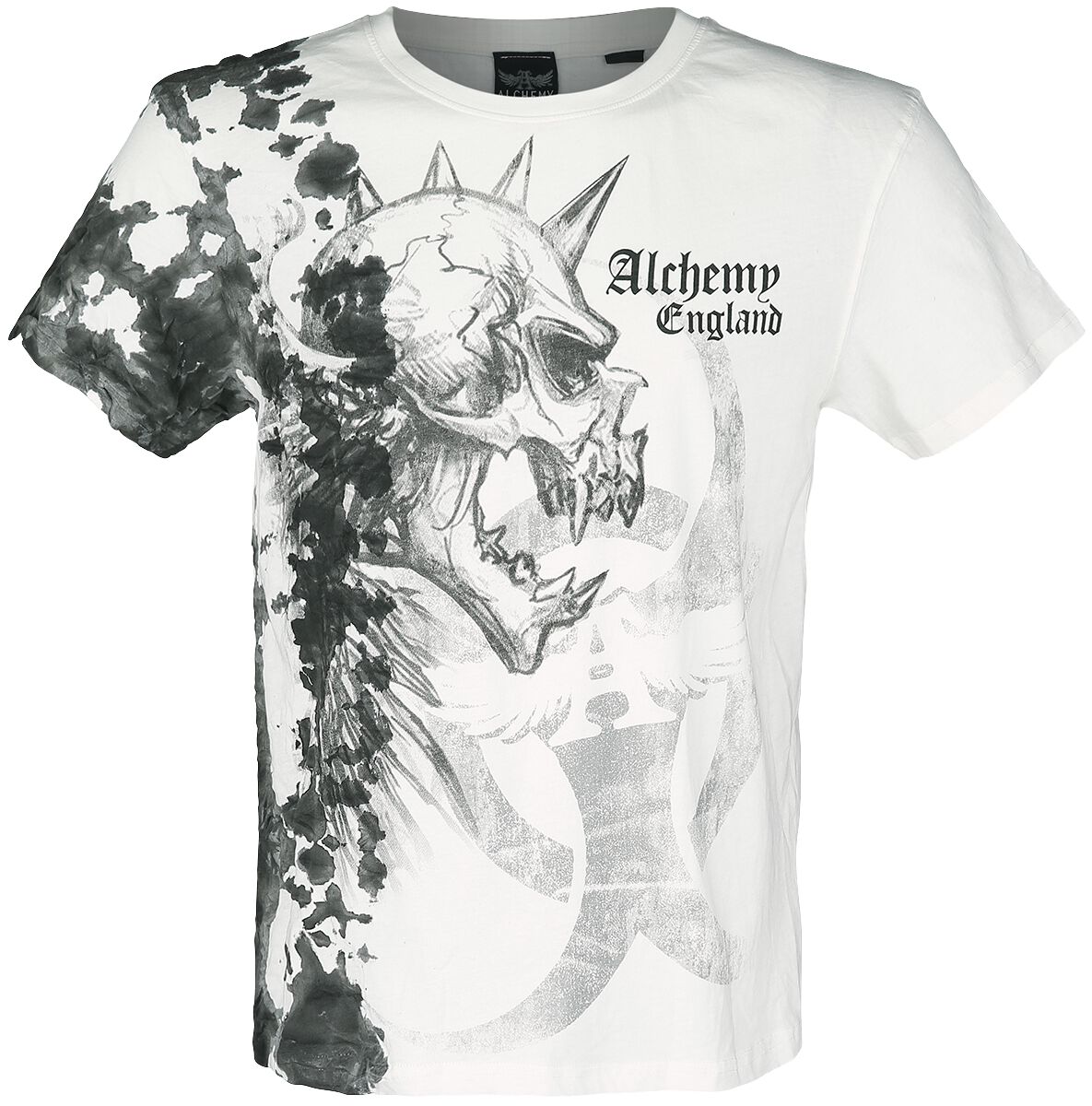 Alchemy England Skull Scream T-Shirt black white
