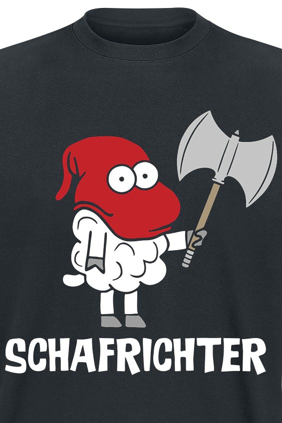 Tierisch Schafrichter T-Shirt schwarz