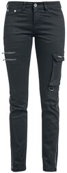 Skarlett - Schwarze Jeans mit zwei Saumvarianten, Black Premium by EMP, Jeans