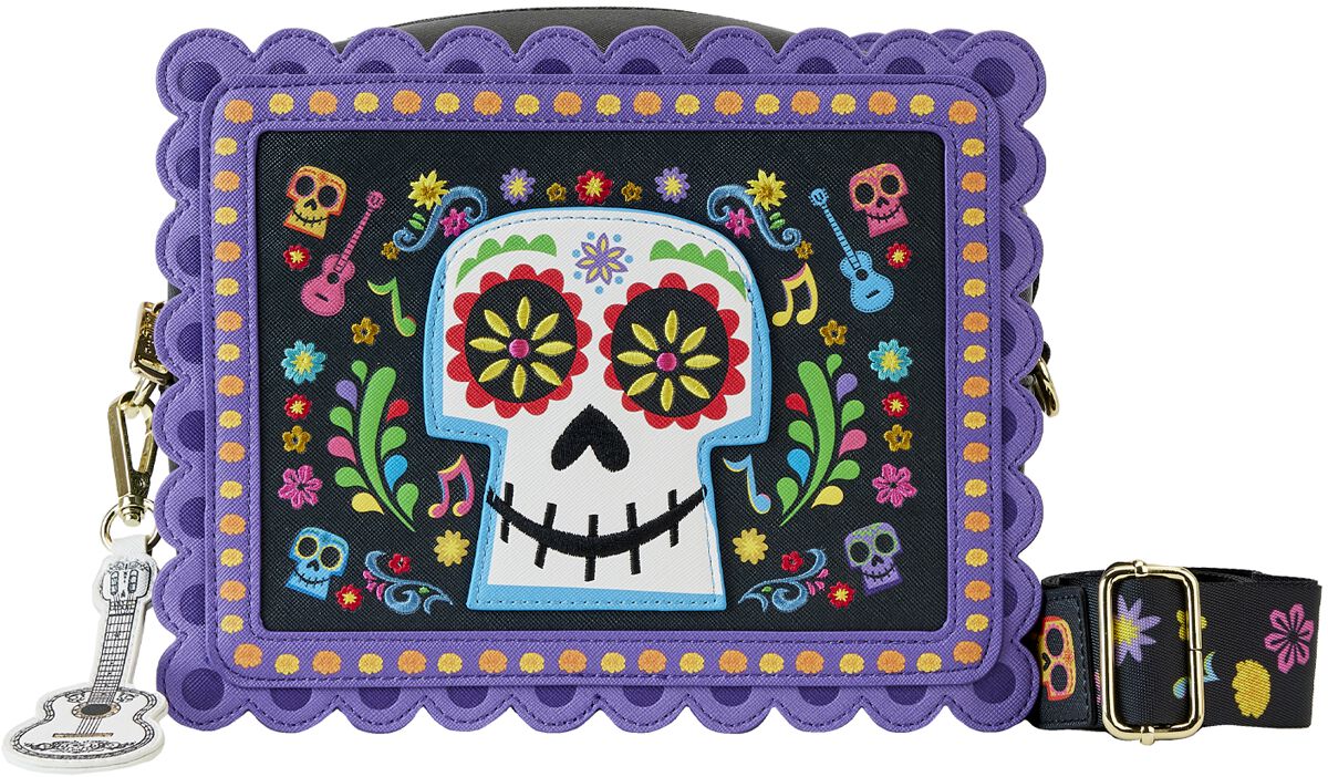 Coco - Disney Handtasche - Loungefly - Miguel Floral Skull - für Damen - multicolor  - Lizenzierter Fanartikel