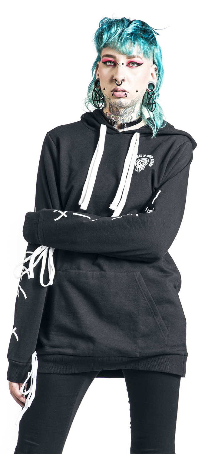 Black Blood by Gothicana Phat Kandi X Black Blood by Gothicana Kapuzenpullover Kapuzenpullover schwarz