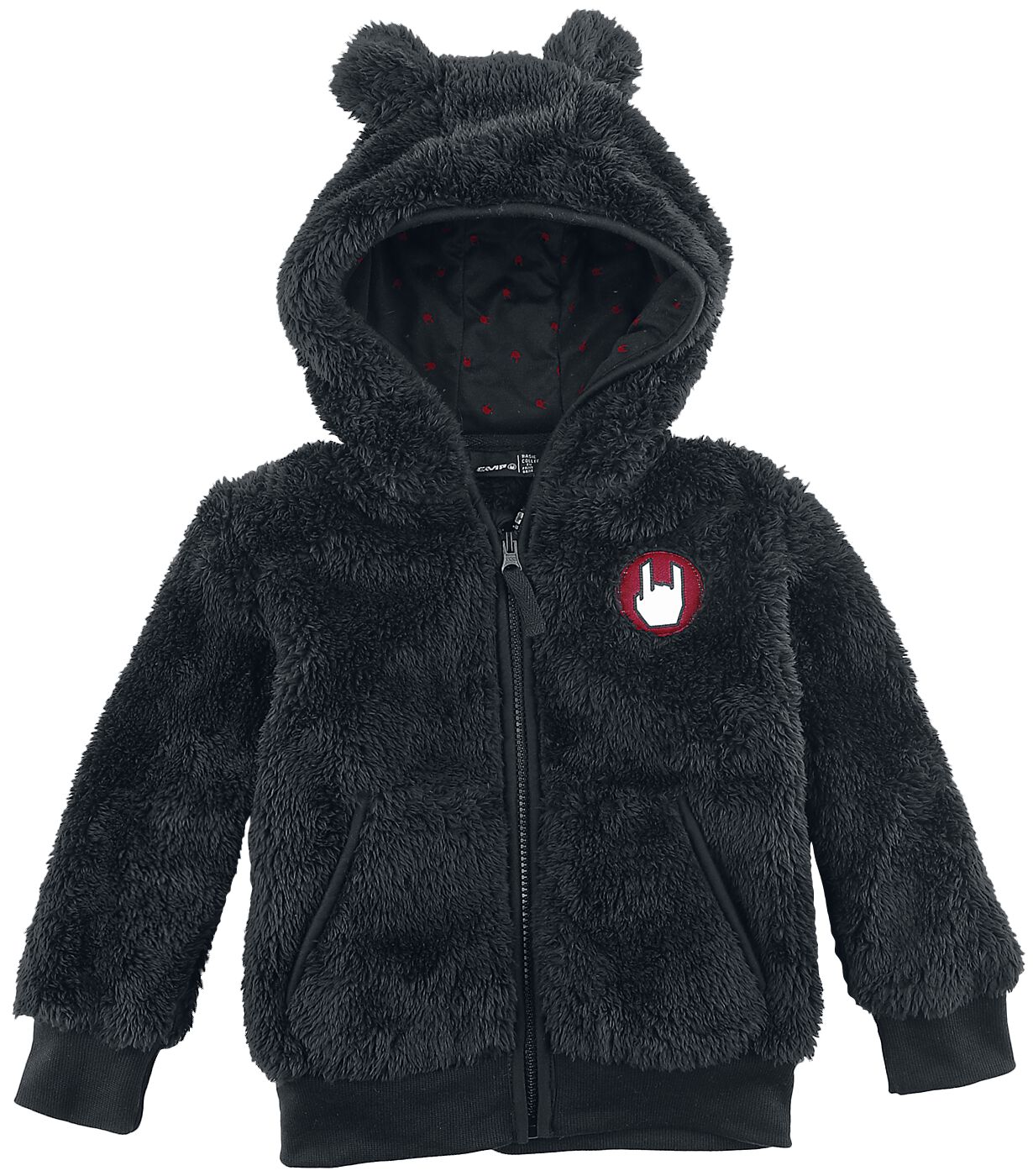 EMP Basic Collection Fluffy Hooded Jacket Jacket black