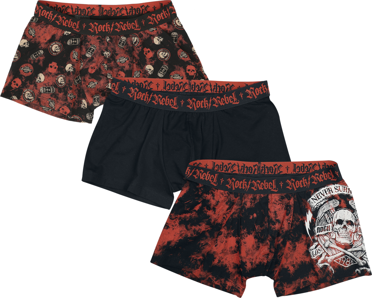 Rock Rebel by EMP  Boxers Set - for Men - black