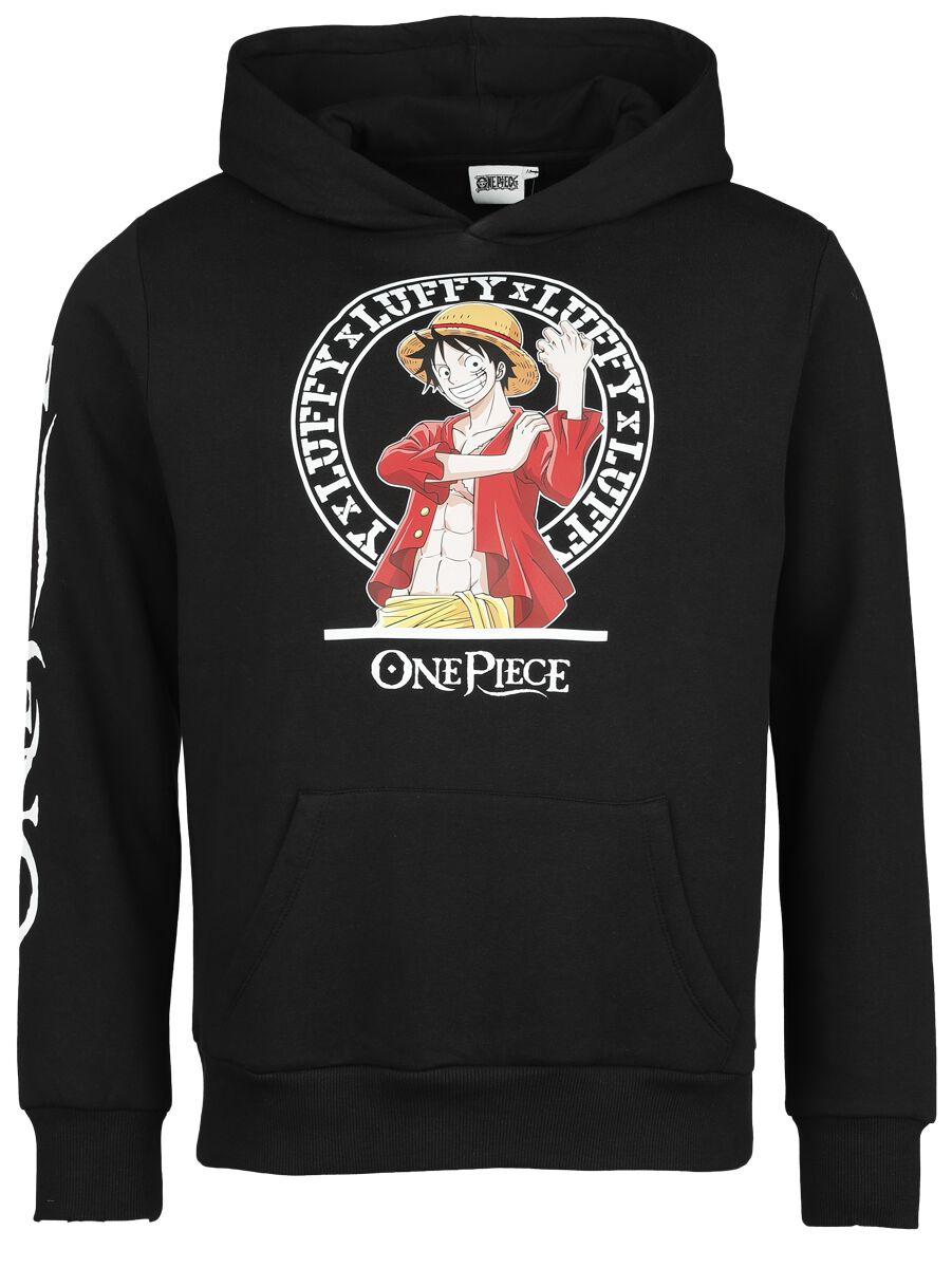 Levně One Piece One Piece - Luffy Mikina s kapucí černá