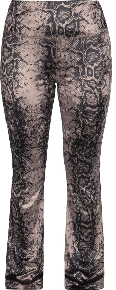4068143241267 - Leggings mit Schlangenhautmuster Leggings schwarz braun in XXL
