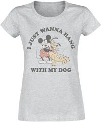 Hang With My Dog, Mickey Mouse, T-Shirt
