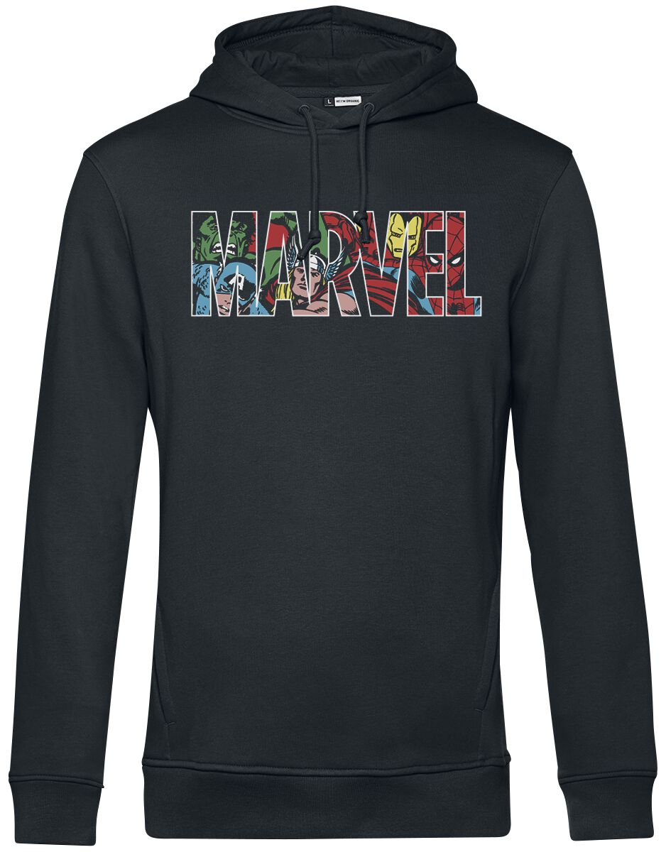 Marvel Character Logo Hooded sweater black