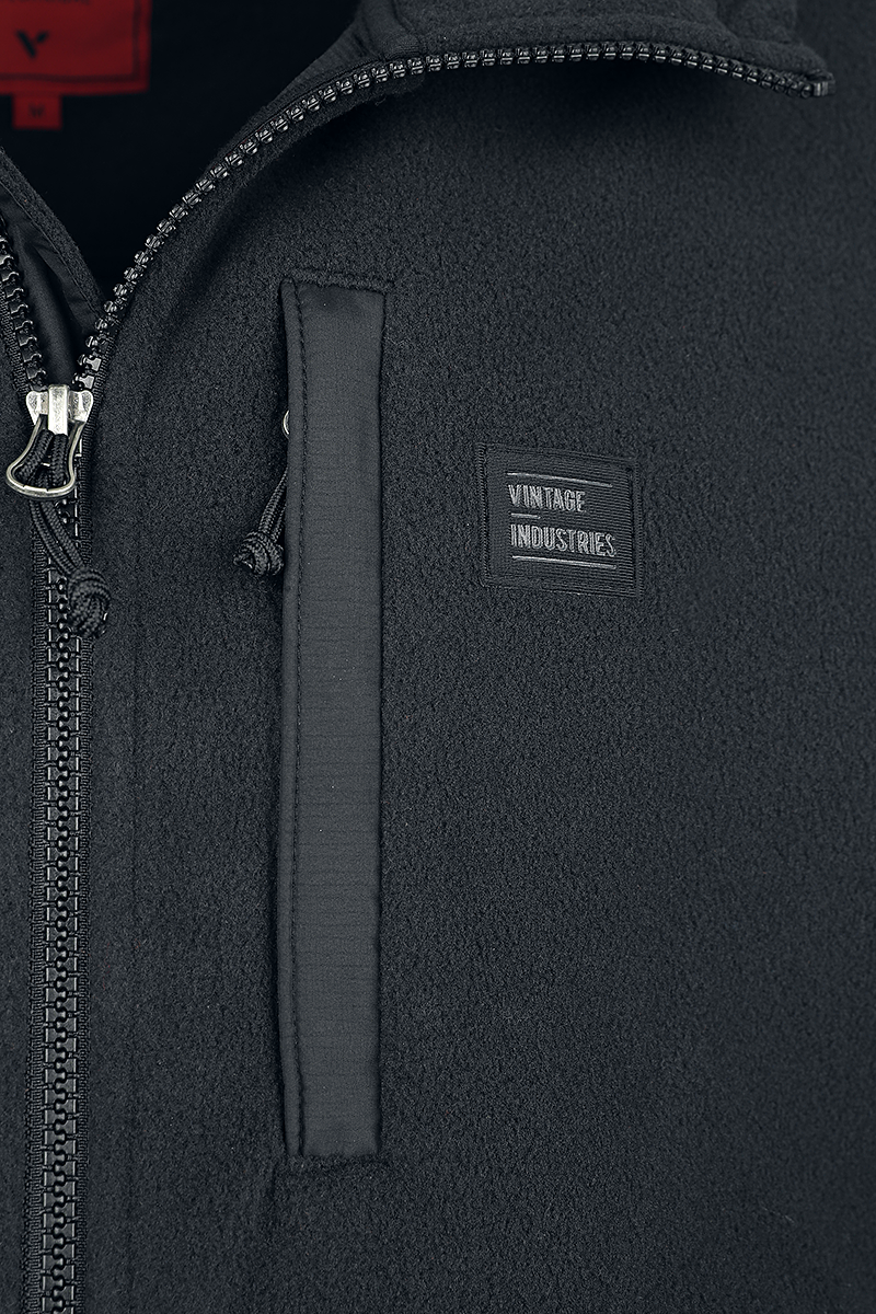 Vintage Industries Vitor Hollow Fibre Fleece Übergangsjacke schwarz