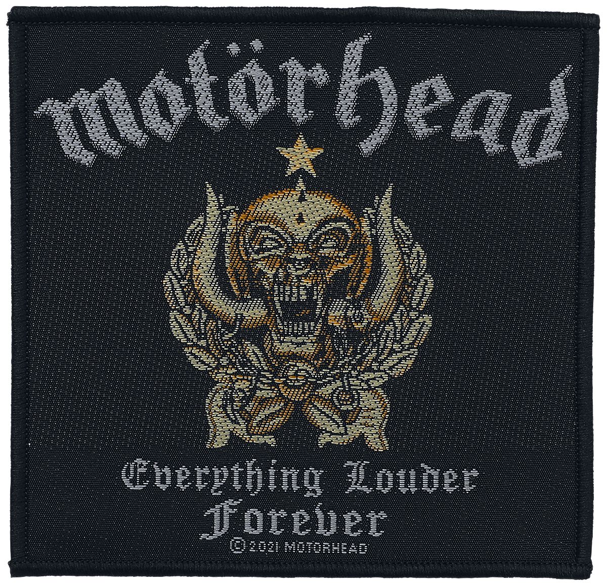Motörhead Everthing Louder Forever Patch black gold