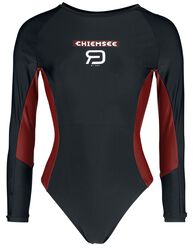 RED X CHIEMSEE - schwarzer Badeanzug mit Logoprint