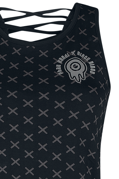 Black Blood by Gothicana Phat Kandi X Black Blood by Gothicana Tank- Top Top schwarz
