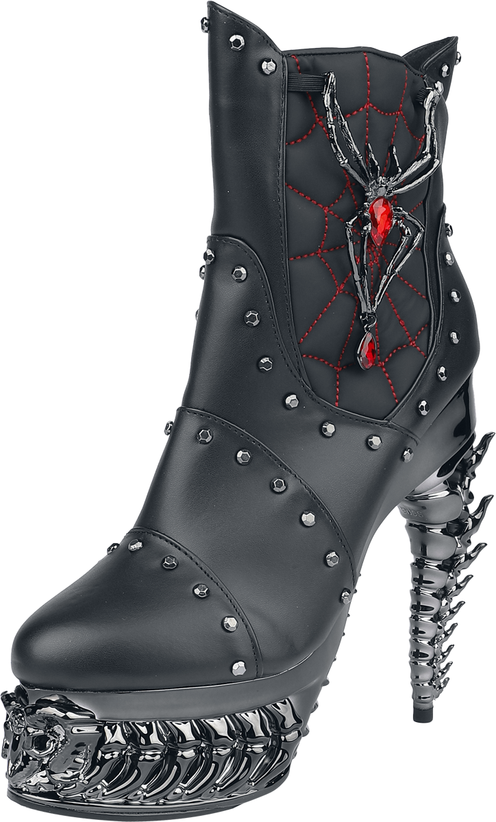 Hades Footwear Gothic High Heel - Alchemy England - Black Widow Red - for Women - red